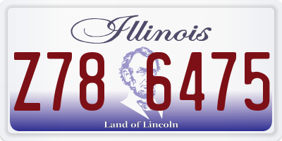 IL license plate Z786475