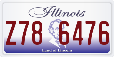 IL license plate Z786476