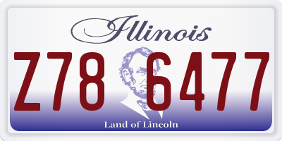 IL license plate Z786477