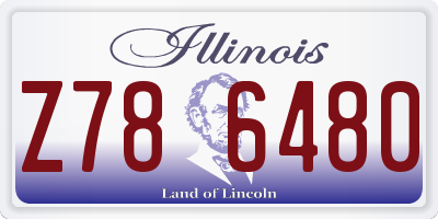 IL license plate Z786480