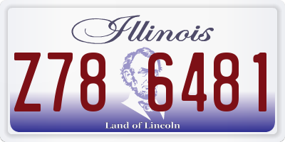 IL license plate Z786481