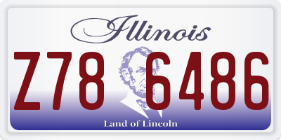 IL license plate Z786486