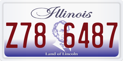 IL license plate Z786487