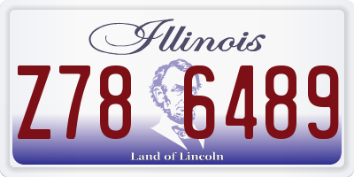 IL license plate Z786489
