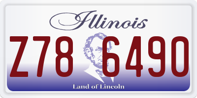 IL license plate Z786490
