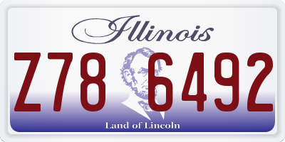 IL license plate Z786492