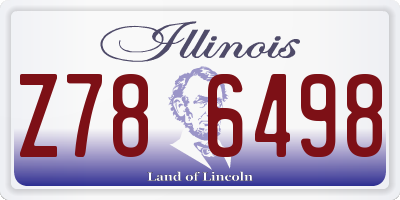 IL license plate Z786498
