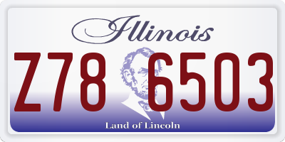 IL license plate Z786503