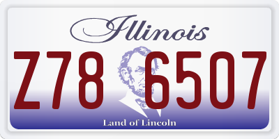 IL license plate Z786507