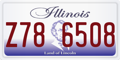 IL license plate Z786508