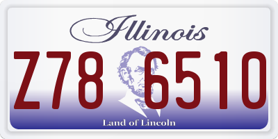 IL license plate Z786510