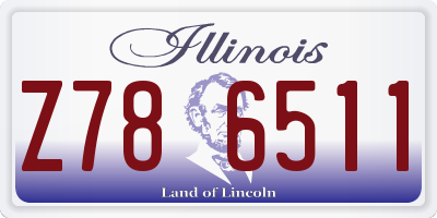 IL license plate Z786511