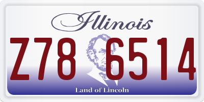 IL license plate Z786514