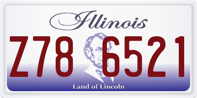 IL license plate Z786521