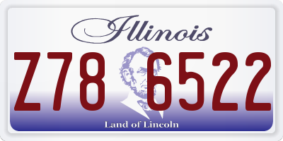 IL license plate Z786522