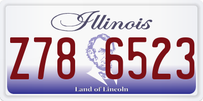 IL license plate Z786523