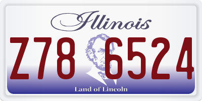 IL license plate Z786524