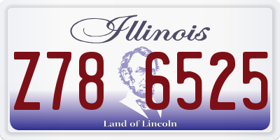 IL license plate Z786525