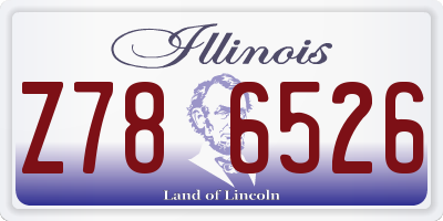 IL license plate Z786526