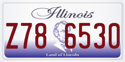 IL license plate Z786530