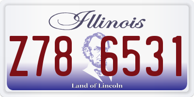 IL license plate Z786531