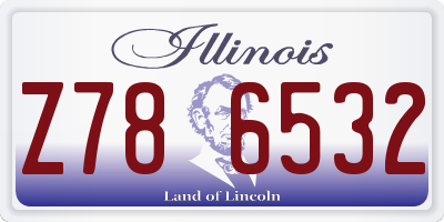 IL license plate Z786532