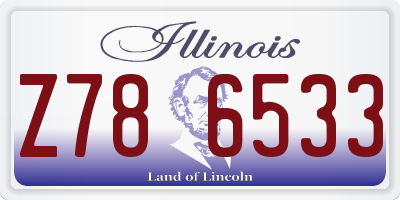 IL license plate Z786533