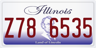 IL license plate Z786535