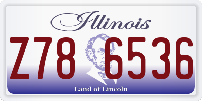 IL license plate Z786536