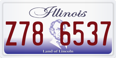 IL license plate Z786537