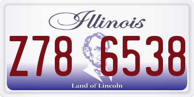 IL license plate Z786538