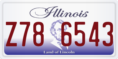 IL license plate Z786543