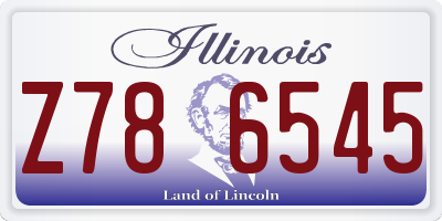 IL license plate Z786545