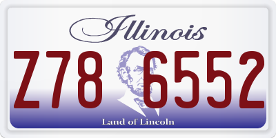 IL license plate Z786552