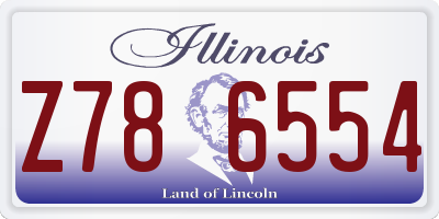 IL license plate Z786554