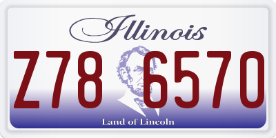 IL license plate Z786570