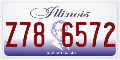 IL license plate Z786572