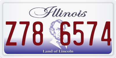 IL license plate Z786574