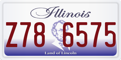 IL license plate Z786575