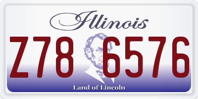 IL license plate Z786576
