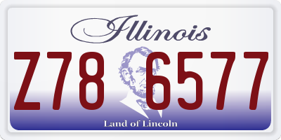 IL license plate Z786577