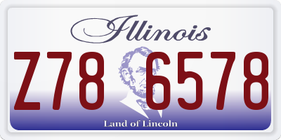 IL license plate Z786578