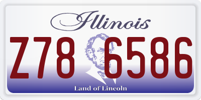 IL license plate Z786586