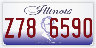 IL license plate Z786590