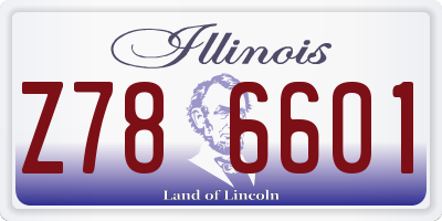 IL license plate Z786601