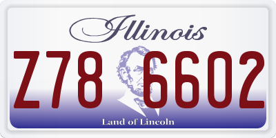 IL license plate Z786602