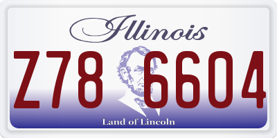 IL license plate Z786604