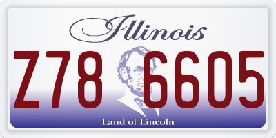 IL license plate Z786605