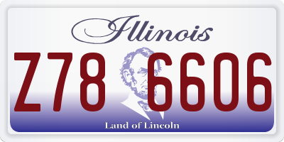 IL license plate Z786606