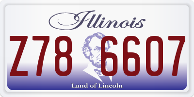 IL license plate Z786607